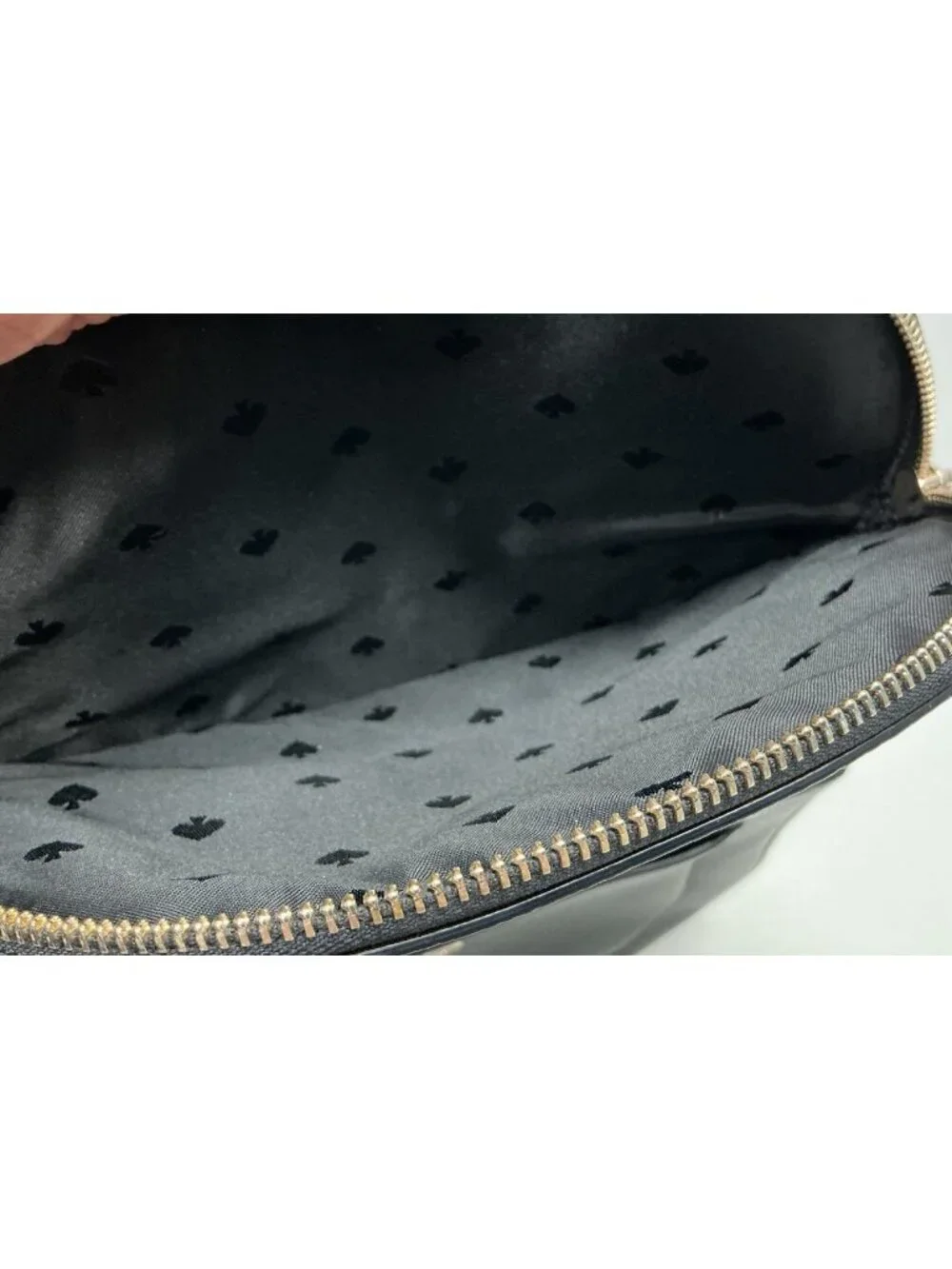 Kate Spade New York Leila Flap Crossbody Bag Purse Black Pebbled Leather Gold